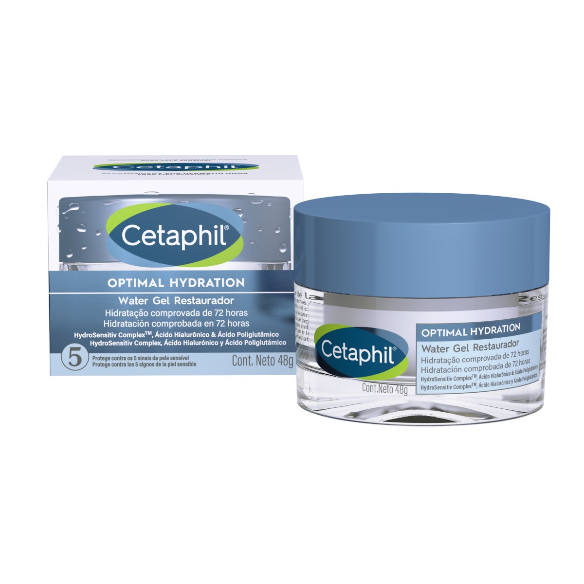 cetaphil optimal hydration water gel restaurador 48 g