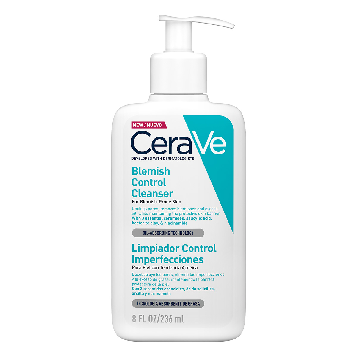 cerave limpiador control imperfecciones 236 ml
