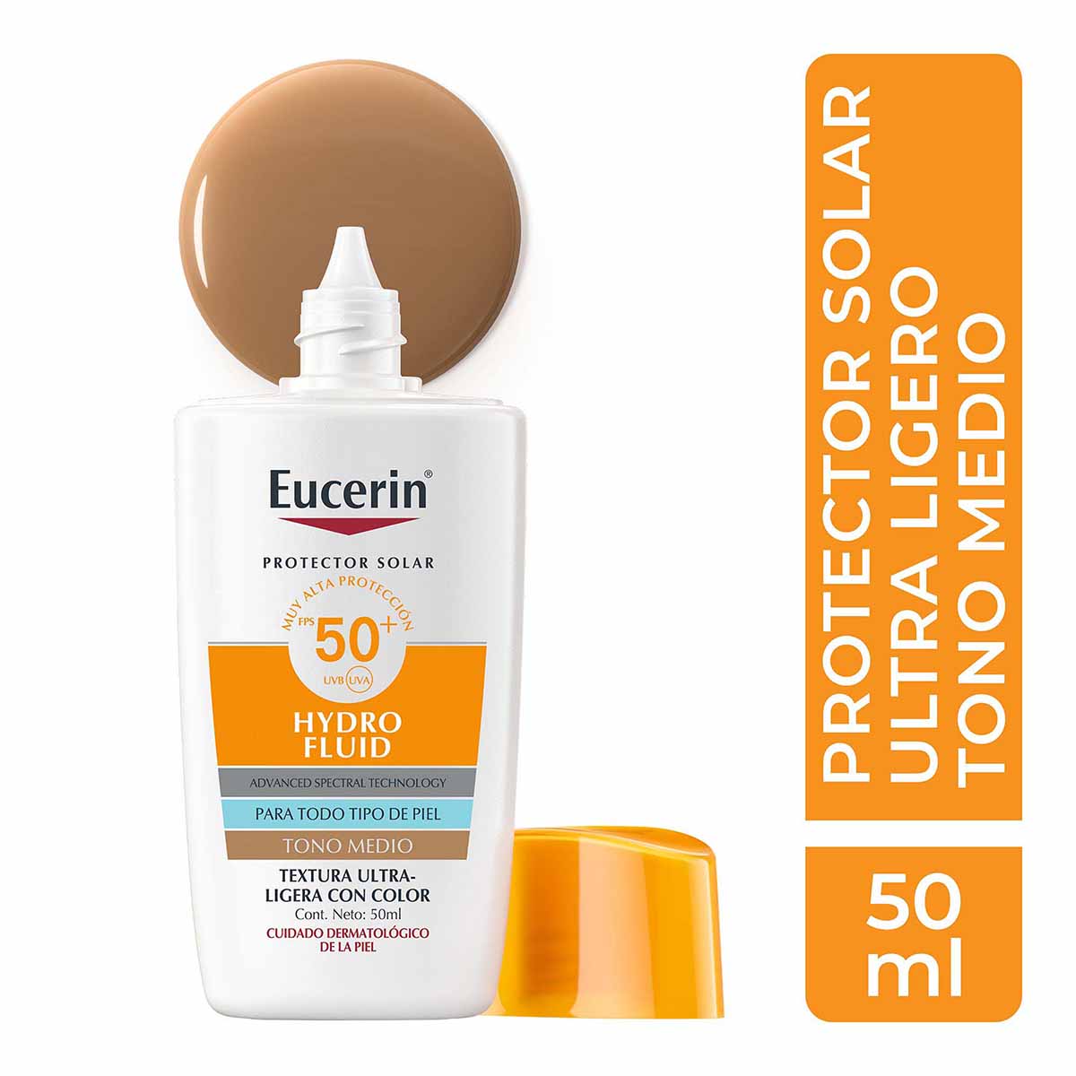 eucerin sun hydrofluid tono medio fps50+ 50ml