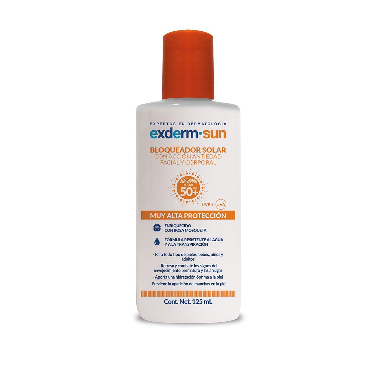 exderm sun fotoprotector solar fps 50+ 125ml