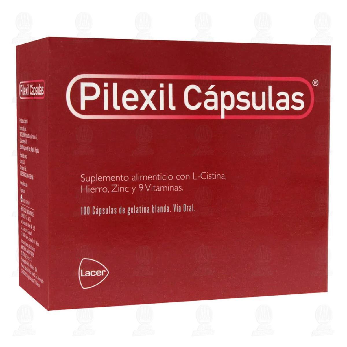 pilexil caps. caja c/100 de gelatina blanda