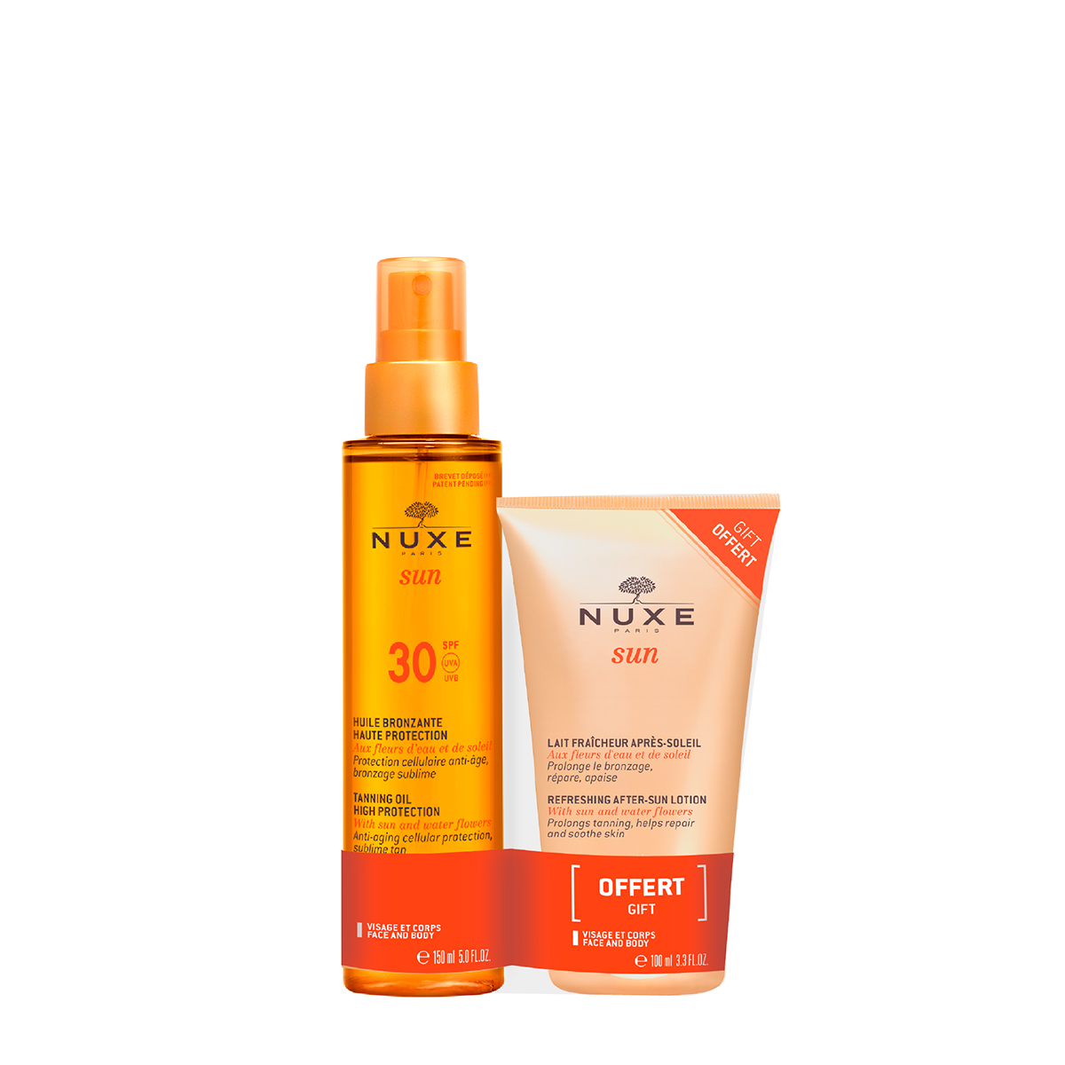z promo nuxe sun aceite spf30 + aftersun 100ml obsequio